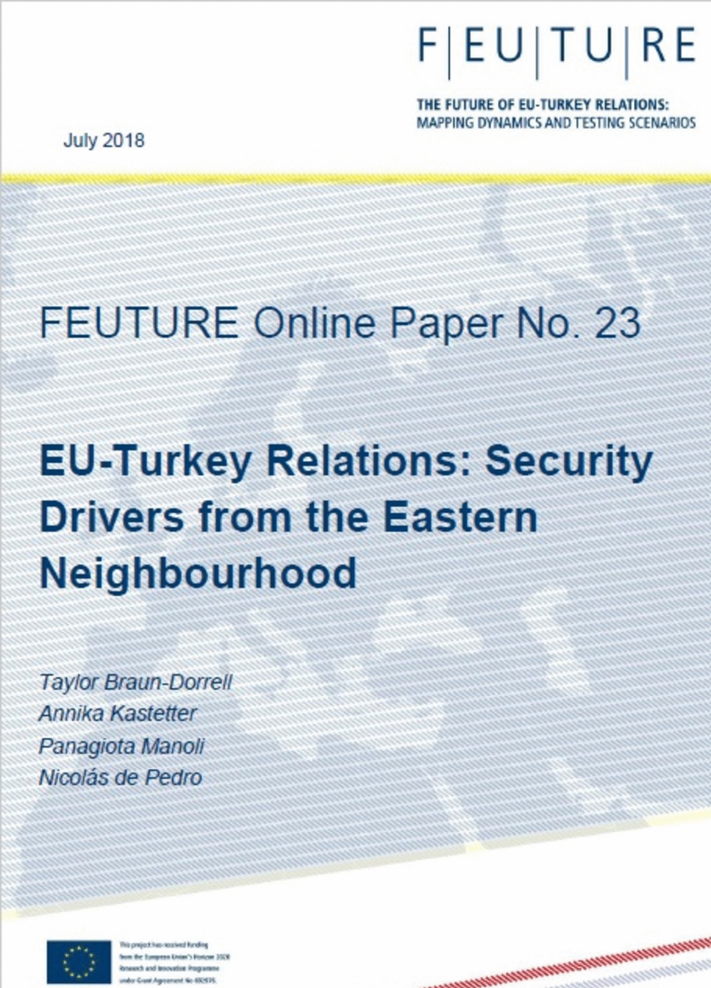 EU-Turkey Relations: Security Drivers from the Eastern Neighbourhood