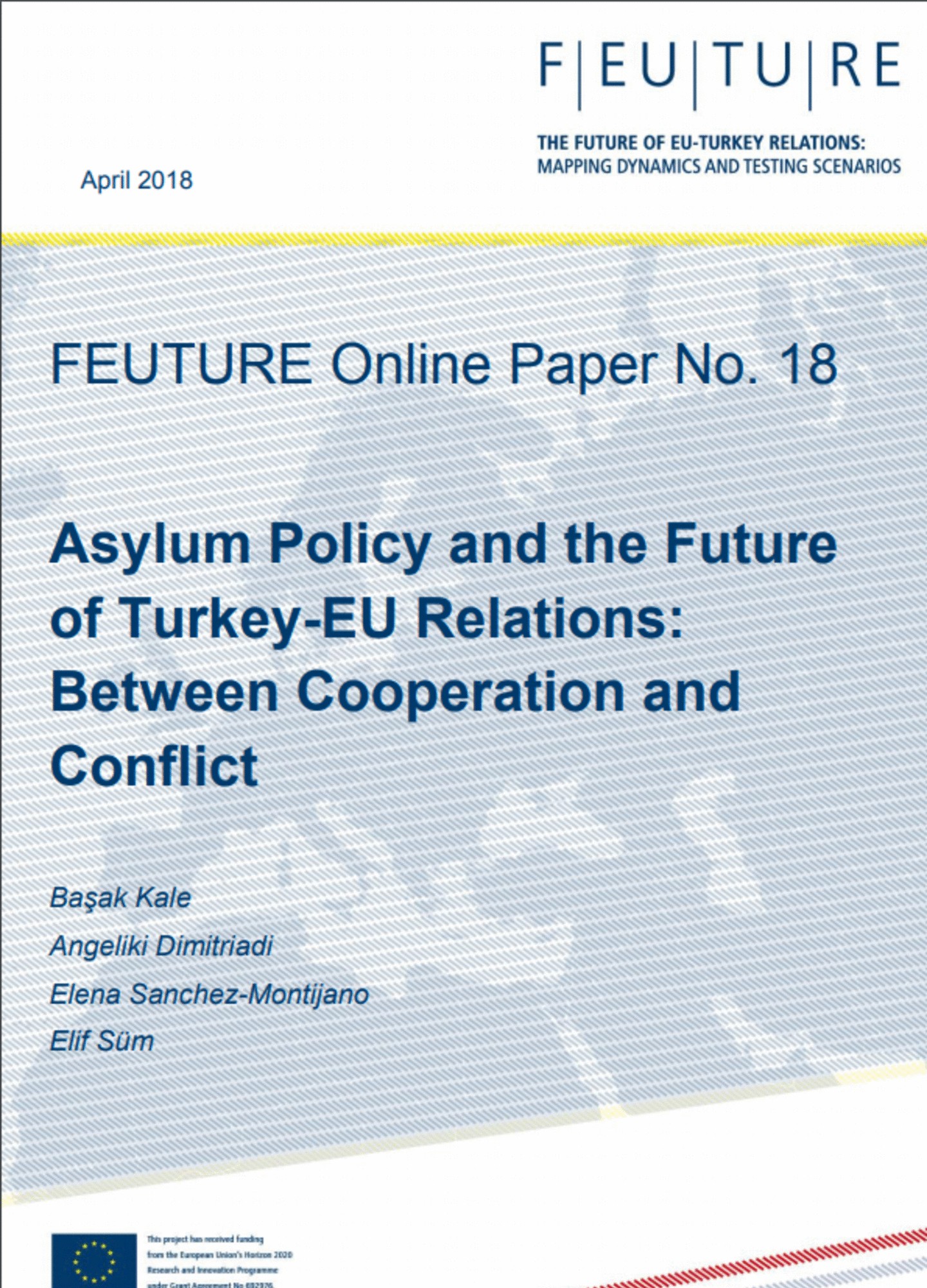 Asylum Policy and the Future of Turkey-EU Relations: Between Cooperation and Conflict
